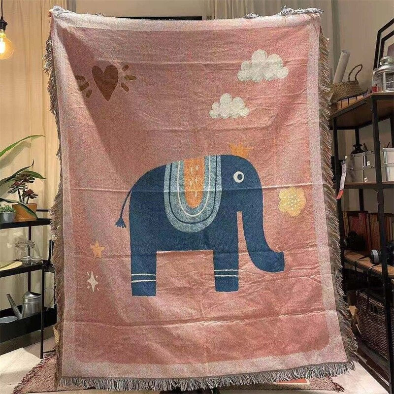 Molissa™ Elephant Under The Clouds Blanket