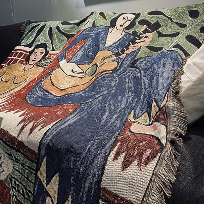 Molissa™ Woman Holding Guitar Blanket