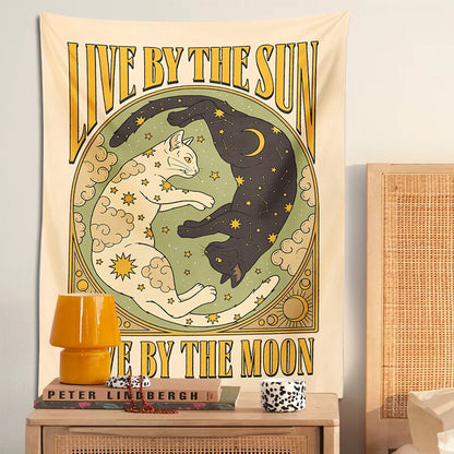 Molissa™ Sun & Moon Cat Tapestry