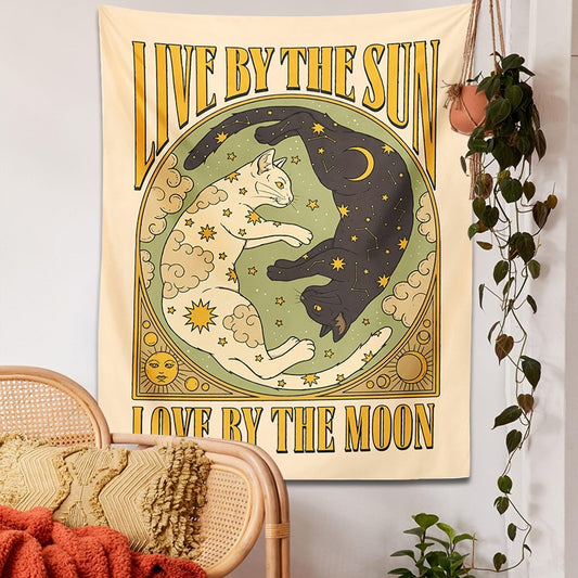Molissa™ Sun & Moon Cat Tapestry
