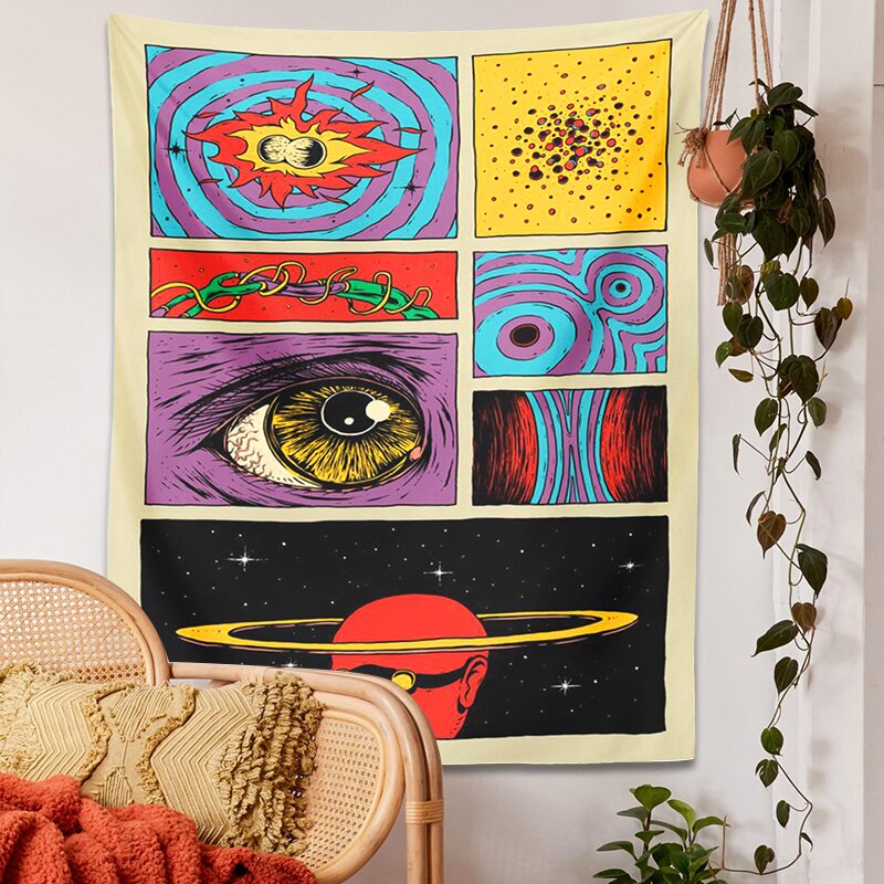 Molissa™ Psychedelic Space Eye Starry Tapestry