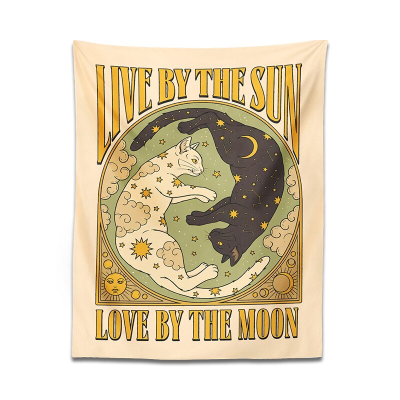 Molissa™ Sun & Moon Cat Tapestry