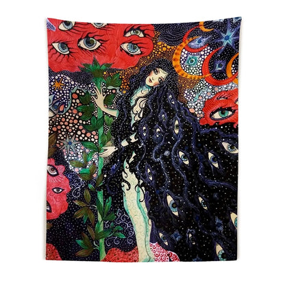 Molissa™  Psychedelic Girl Tapestry