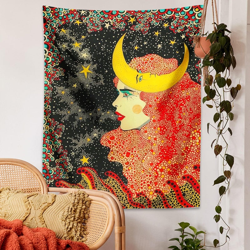 Molissa™  Psychedelic Girl Tapestry