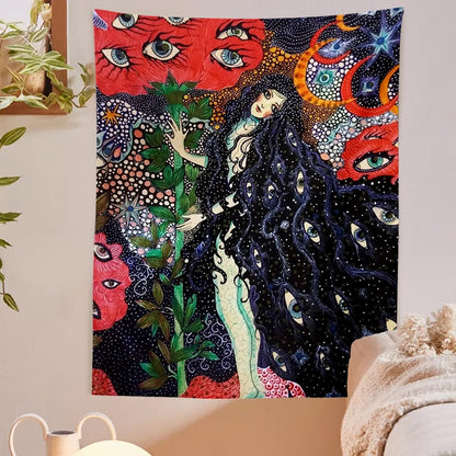 Molissa™  Psychedelic Girl Tapestry