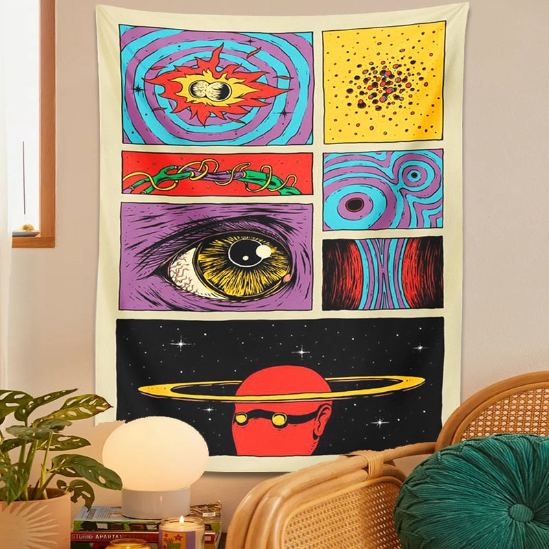 Molissa™ Psychedelic Space Eye Starry Tapestry