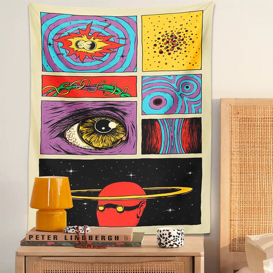Molissa™ Psychedelic Space Eye Starry Tapestry