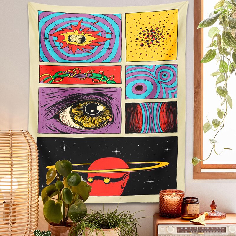 Molissa™ Psychedelic Space Eye Starry Tapestry